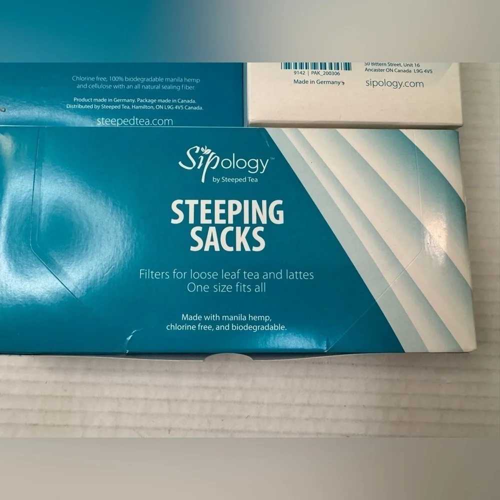 Sipology by Steeped Tea Steeping Sacks Loose Leaf Tea Disposable Filters